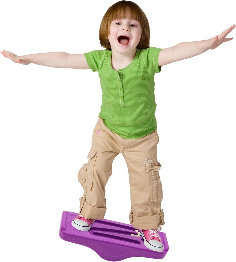 Joonly Kids Rocking Seesaw Balance Board with 5 Wooden Balls Sensory Training Rocking Board Balance Training Equipment Children Indoor Outdoor Activity Toy - Image 3